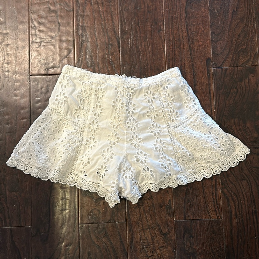 White Eyelet Shorts